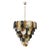 Murano glass chandelier from the island of Murano outside of Venice, Italy. This fixture features layers of organically...