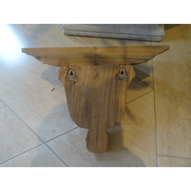 Hollywood Regency Late 20th Century Carved Wood Wall Bracket For Sale - Image 3 of 6