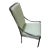 Vintage 1960s Hollywood Regency Milo Baughman Style Chrome & Upholstered High Back Chair For Sale