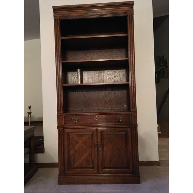 1990s Thomasville Oak Bookcase Chairish