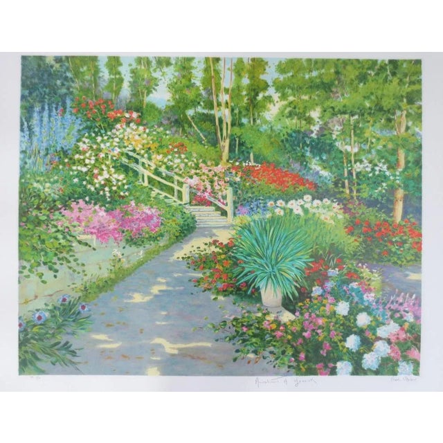 Claude Cambour (1940) The Flowery Staircase Colour lithograph printed on Arches Vellum Artist proof Hand signed by the...