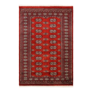 Rustic Bokhara Rust/Beige Hand Knotted Wool Rug For Sale