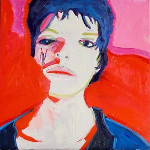 Contemporary Modern Pop Art Portrait (24″×24″, Original Oil on Canvas)
