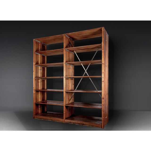 The Plintplank shelf embodies a decidedly brutalist, rustic character. The frame parts and floors are made of spruce-fir...