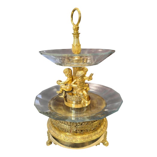French Empire Ormolu and Cut Crystal Centerpiece from Thomire, 1810 For Sale