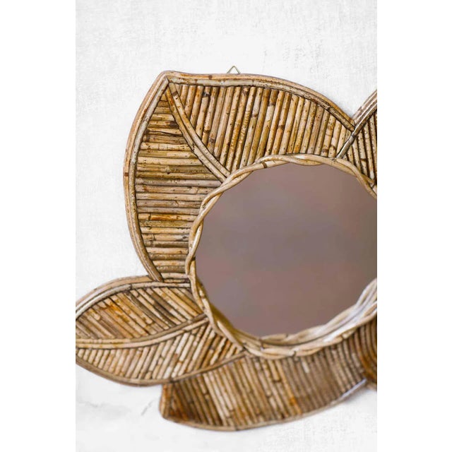 Foglia Palmata Mirror by Vivai Del Sud, 1970, in Good conditions. Designed 1970 to 1979 This piece has an attribution...