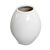 Transitional Asian Modern Vintage White Milk Oblong Ceramic Vase For Sale - Image 3 of 8