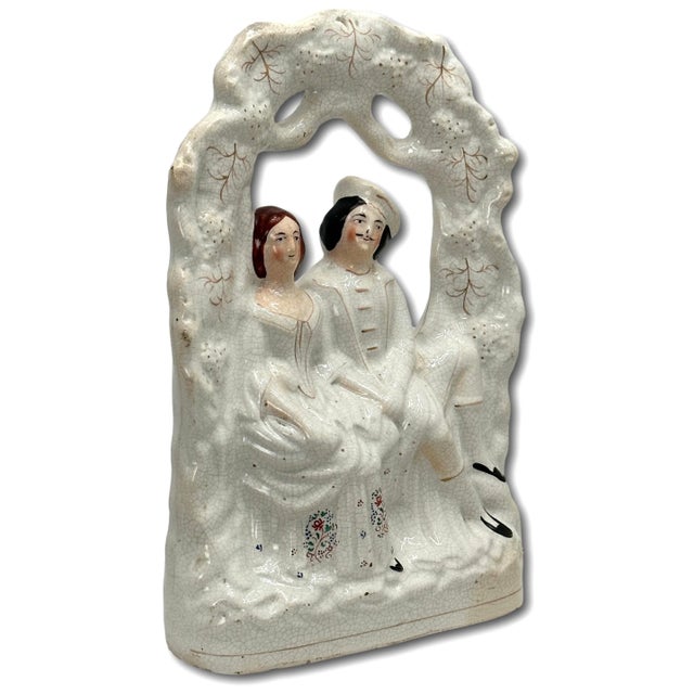 This is a Very Nice Authentic Antique English Staffordshire Pottery Figure. Circa Mid 19th Century. Large Size Measuring...