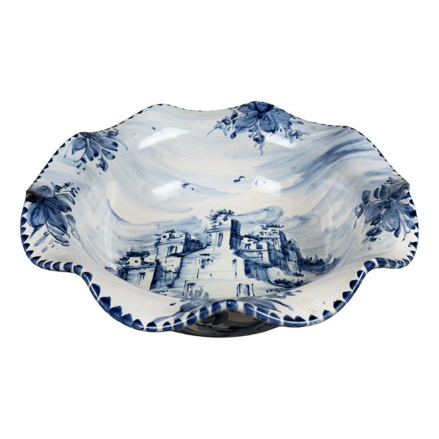 Albisola Majolica Centerpiece Bowl by F. Piera For Sale