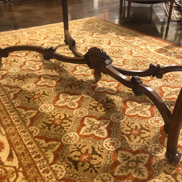 French Antique Hand-Carved and Shaped Center Table For Sale - Image 3 of 13