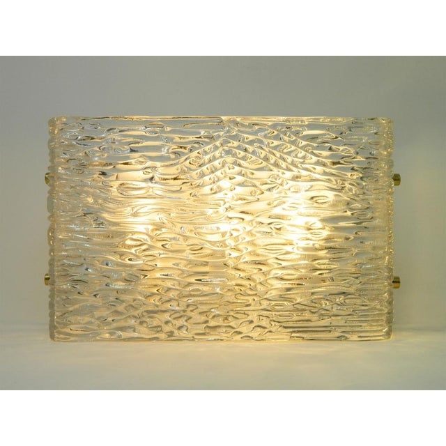 Vintage Ice Glass Wall Lamp, Vienna, 1960s For Sale - Image 9 of 10