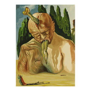 1960s Dali Hell Woodcut 27 the Devil Logician Divine Comedy