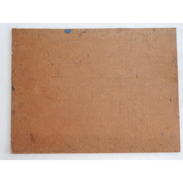 Rustic Mid 20th Century Impressionist Forest Village Painting For Sale - Image 3 of 4