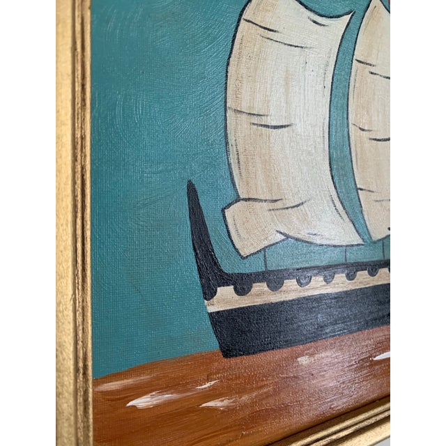 Contemporary Impressionist Style Seascape Painting on Canvas, Framed For Sale - Image 4 of 4