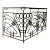 Antique French Art Nouveau Balcony Wrought Iron and Bronze For Sale