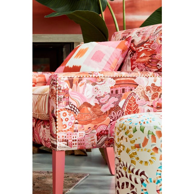 Harlequin Harlequin Journey of Discovery Fabric in Paprika/Fuschia/Fig Blossom For Sale - Image 4 of 4