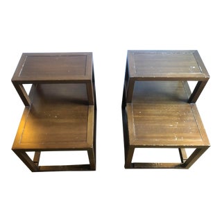 Beautiful 1960s Mid-Century Modern Edward Wormley for Dunbar Step End Table/Nightstand/Bedside Tables For Sale