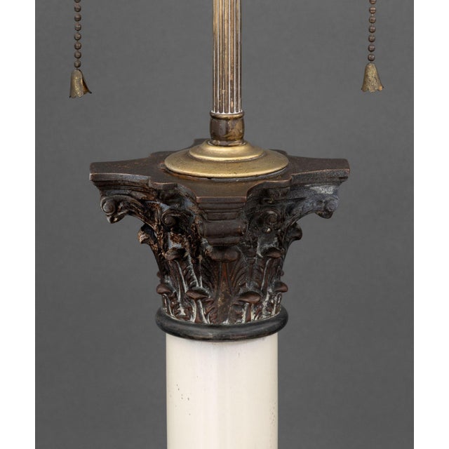 Early 20th Century Neoclassical Corinthian Column Form Table Lamp For Sale - Image 5 of 7