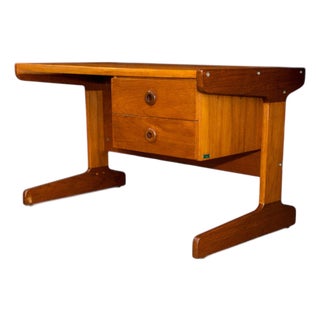 Desk in Cherry Wood, Geraldo De Barros for Hobjeto, 1970s For Sale