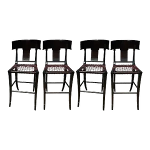 Mid Century Modern Klismos Counter Stools Set of 4