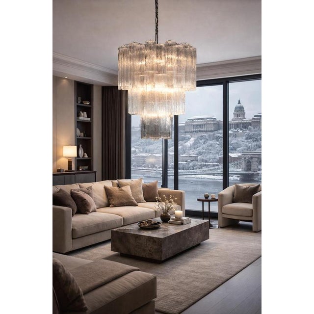 Tronchi Murano Chandeliers, 1990s, Set of 2 For Sale - Image 6 of 18