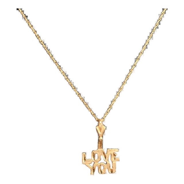 Late 20th Century 14k I Love You Pendant For Sale