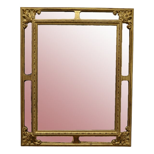 French Gilt Cushion Mirror, 1920s For Sale
