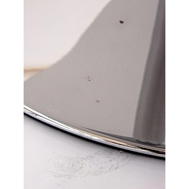 Round Dining Table in White High Gloss Melamine on Chromed Tulip Pedestal, Germany, 2000s For Sale - Image 4 of 12