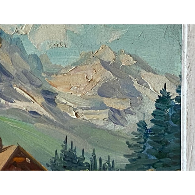 1960s Claude Sargue, Mountain Landscape, 1960s, Oil on Panel, Framed For Sale - Image 5 of 9