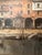 Torri del Benaco Borelli Guido, Hotel Albergo Gardesana Harbor, 1970s, Oil Painting on Canvas For Sale - Image 10 of 13