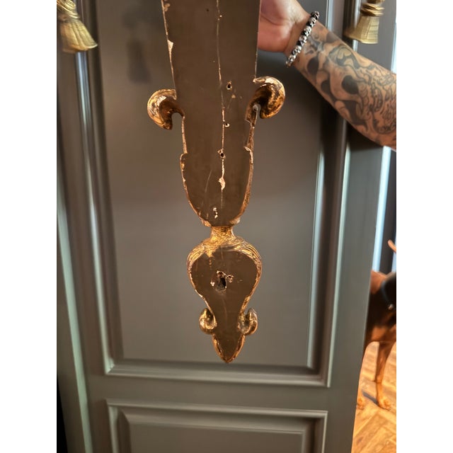 Bronze Late 19th Century Large Gilded Wall Sconces - a Pair For Sale - Image 8 of 11