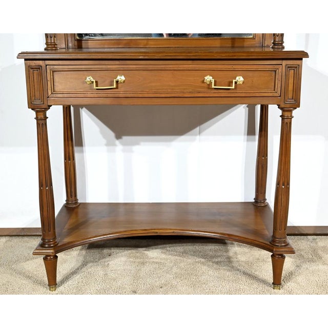Louis XVI Style Cherry Console Table, Late 19th Century For Sale - Image 16 of 18