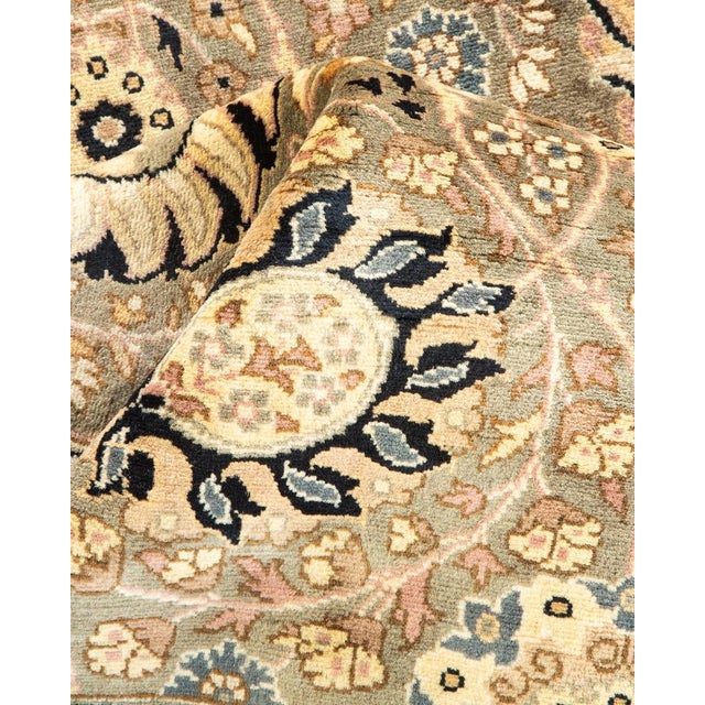 Textile Mogul, One-of-a-Kind Hand-Knotted Area Rug in Light Gray, 3' 1" x 14' 7" For Sale - Image 7 of 8