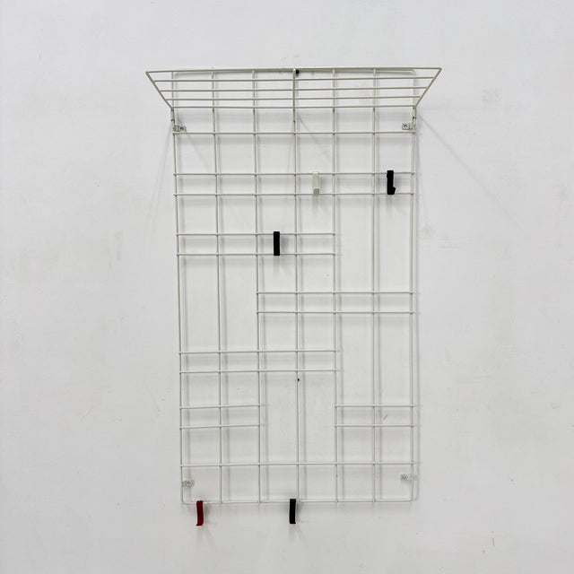 Vintage Wire Metal Wall Coat Rack, 1960s For Sale - Image 9 of 18
