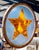 Antique Painted Glass Gable End Window, 1920 For Sale - Image 3 of 9