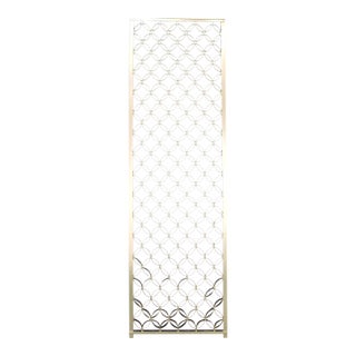 Mid Century Modern Geometric Metal Single Panel Screen or Room Divider For Sale