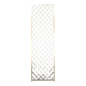 Mid Century Modern Geometric Metal Single Panel Screen or Room Divider