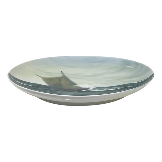 Seascape Porcelain Wall Plate from Bing & Grøndahl, 1890s For Sale