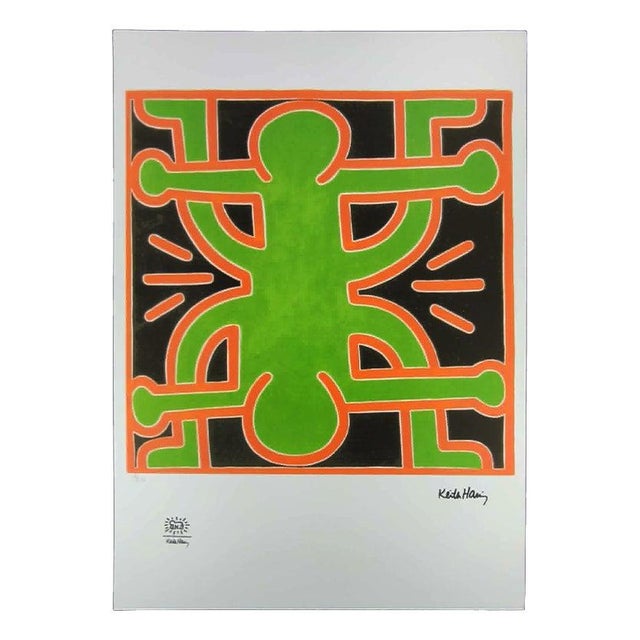 After Keith Haring, Figurative Composition, 1990s, Limited Edition Lithograph For Sale - Image 9 of 9