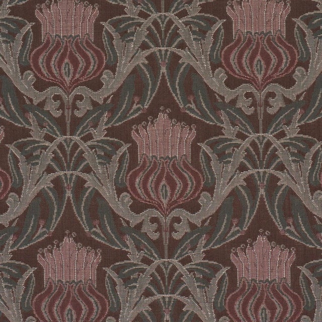Traditional Sample - Schumacher Rowallan Trellis Fabric In Chocolate For Sale - Image 3 of 5