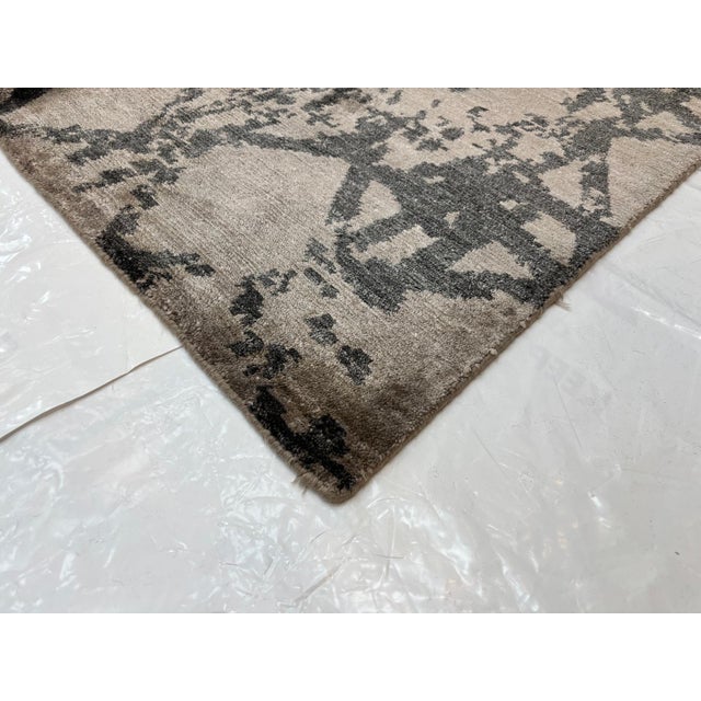 Silk and Wool Modern Nepalese Rug , 8' X 9'7" For Sale - Image 4 of 4