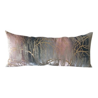 Kevin O'Brian Studios Metallic Willow Velvet Custom Pillow For Sale