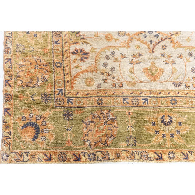 Early 20th Century Antique Turkish Oushak Rug For Sale - Image 5 of 10