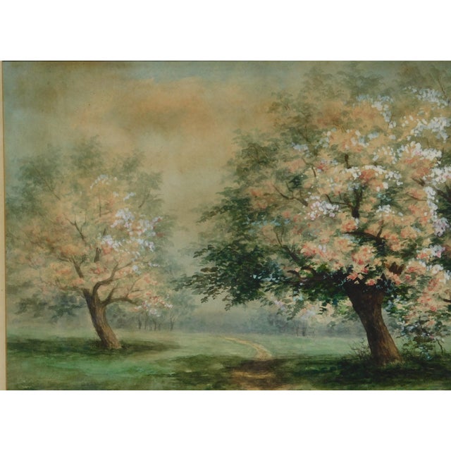 Kathryn Cherry B. 1860 Noted St Louis Artist, Watercolor For Sale - Image 4 of 4
