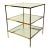 70’s MCM Italian Brass Glass End Table For Sale