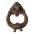 Oversized French Carved Walnut Study of a Bronze Door Knocker, 19th Century For Sale