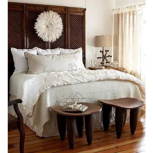 Brown African Carved Wood Senufo Table/Stool 25" W For Sale - Image 8 of 8