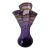 Signed Rich Pitkethly Art Glass Amethyst Handkerchief Vase With Swirled Lines For Sale
