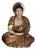 Vintage Japanese Satsuma Porcelain Buddha Moriage Gilt Statue 10" Immortal For Sale