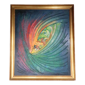 1960's Abstract Acrylic on Board by Eugene Winters